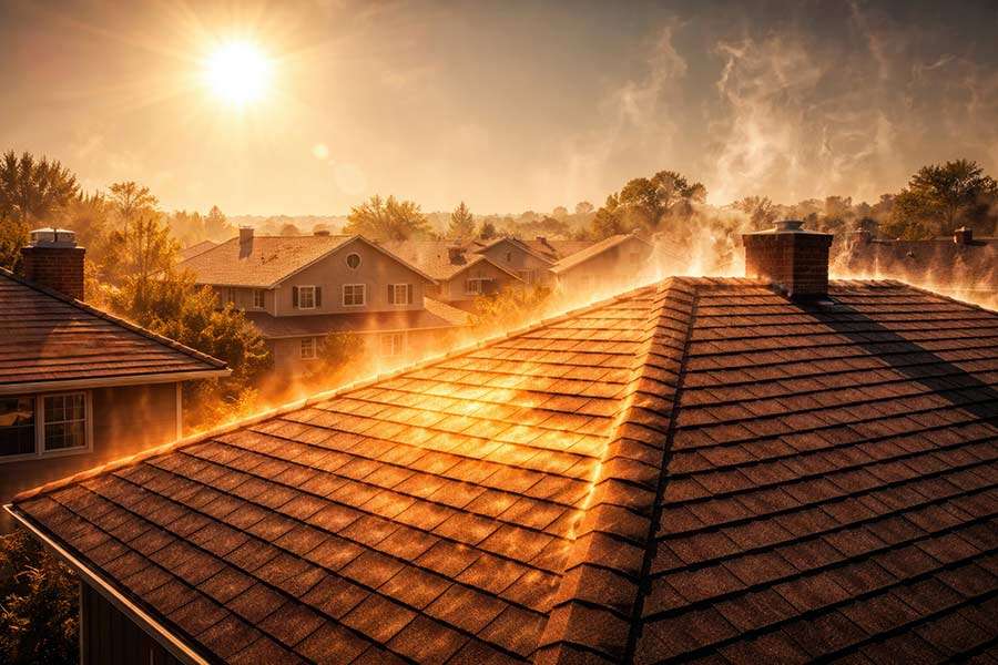 Chaleur sur toiture