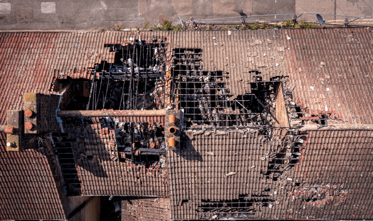 incendie de toiture
