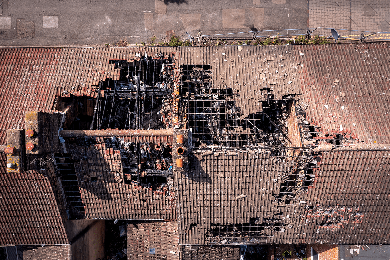 incendie de toiture